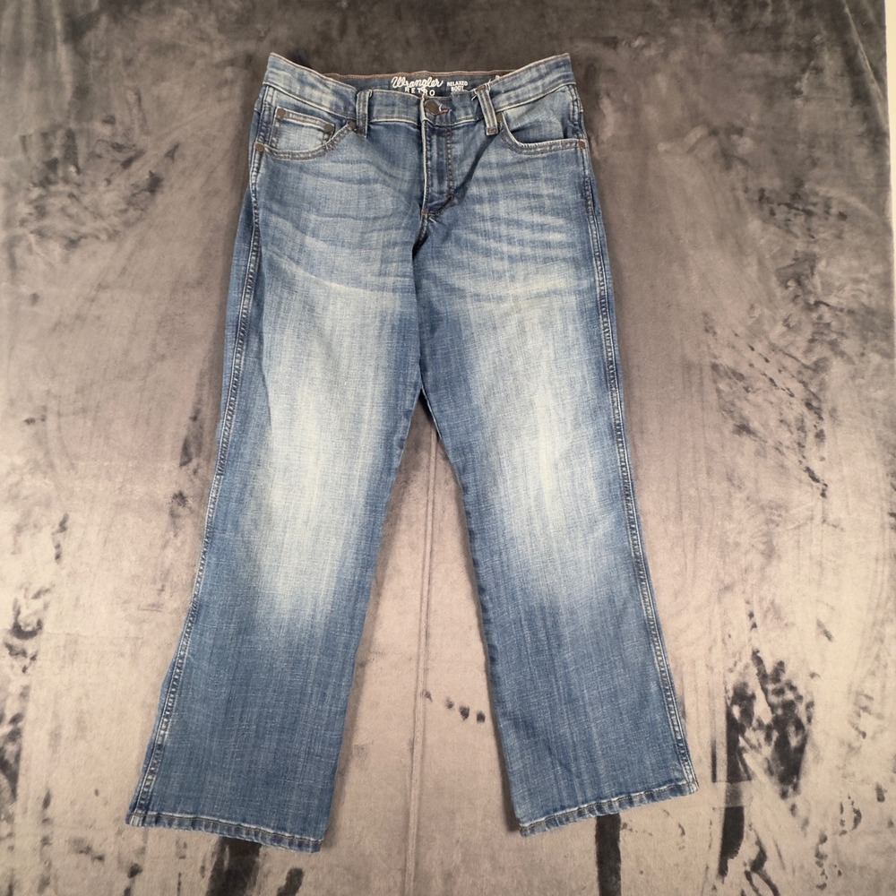 Wrangler Retro Relaxed Boot Jeans Boys Size 16 Husky Blue Denim 10BRT20FL